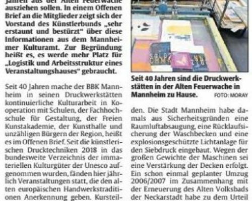 Nach 40 Jahren: Druckwerkstätten sollen aus der Alten Feuerwache ausziehen-  (C) Rheinpfalz.de,